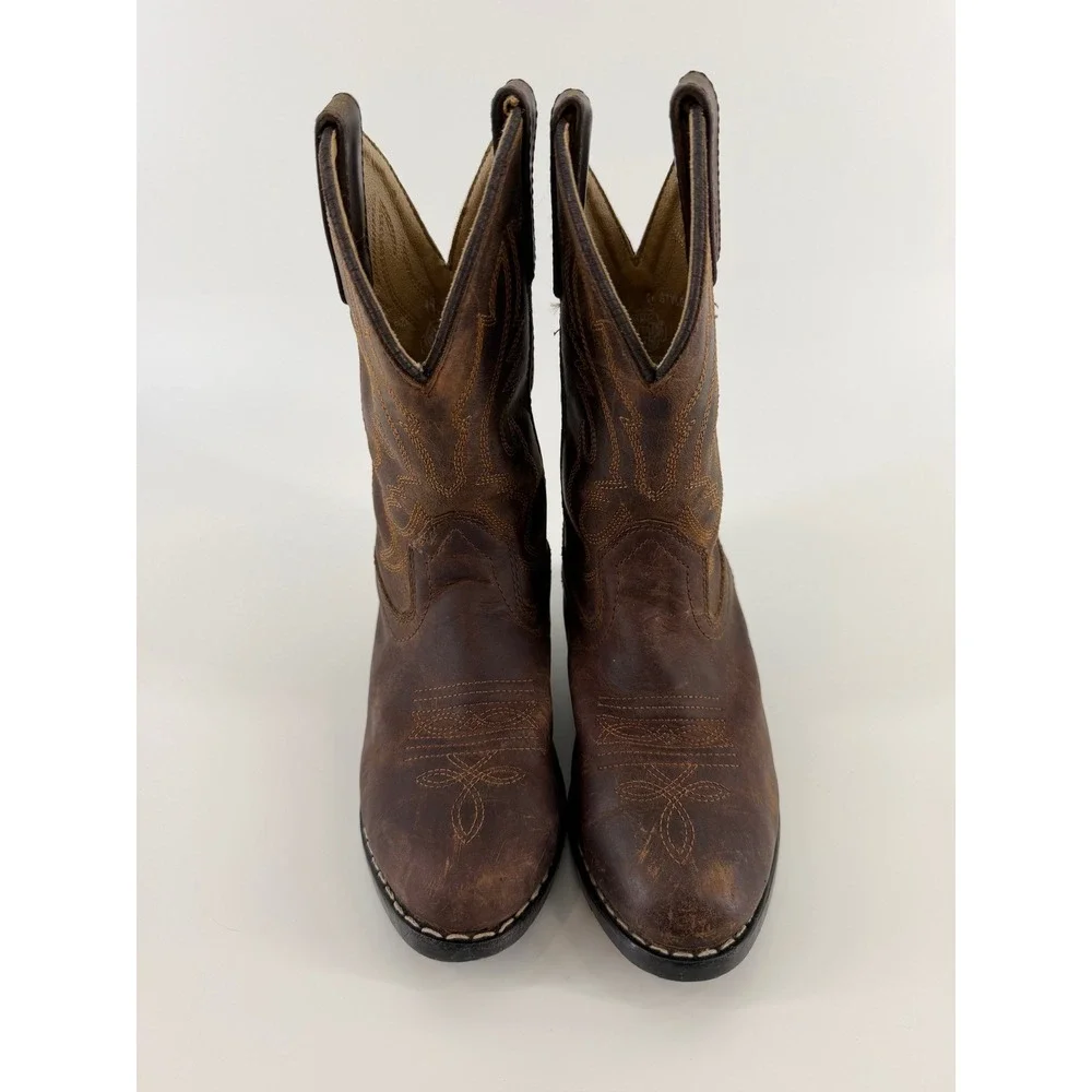 Smoky Mountain Boots Kids Denver Brown Leather Western Cowboy Boots 11.5 D